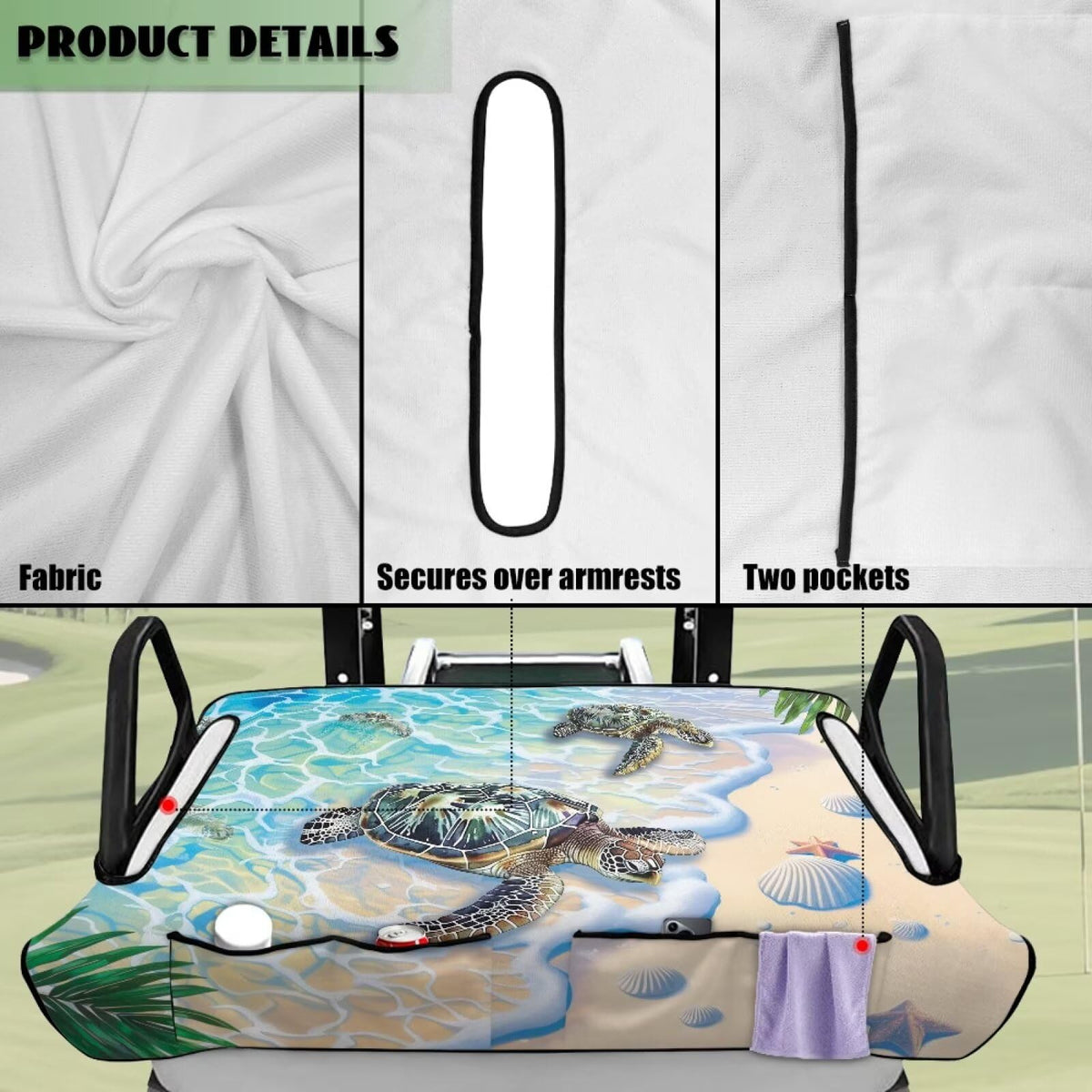 Machine washable care for the Rarucativ golf cart seat blanket.