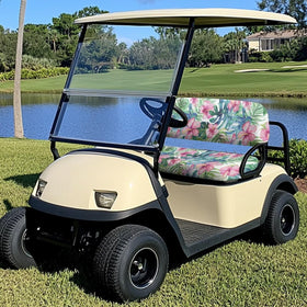 Rarucativ universal-fit two-person seat cover for EZGO and Club Car.