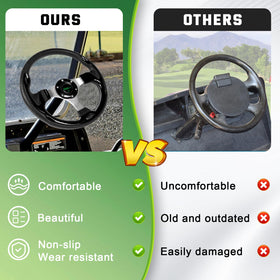 RASTP steering wheel for EZGO RXV offers steady feel and reliable control on the course