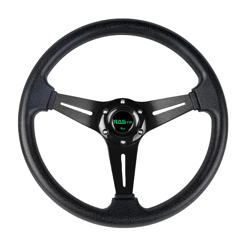 RASTP 13.8'' steering wheel for Club Car DS with durable vinyl grip.