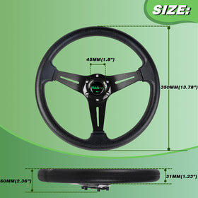 RASTP 13.8'' steering wheel for Tempo adds grip texture and comfort.