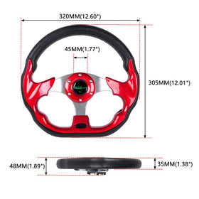 RASTP decorative horn button enhances look on the wheel.