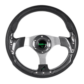 RASTP 12.6-inch carbon fiber steering wheel for Club Car DS models.