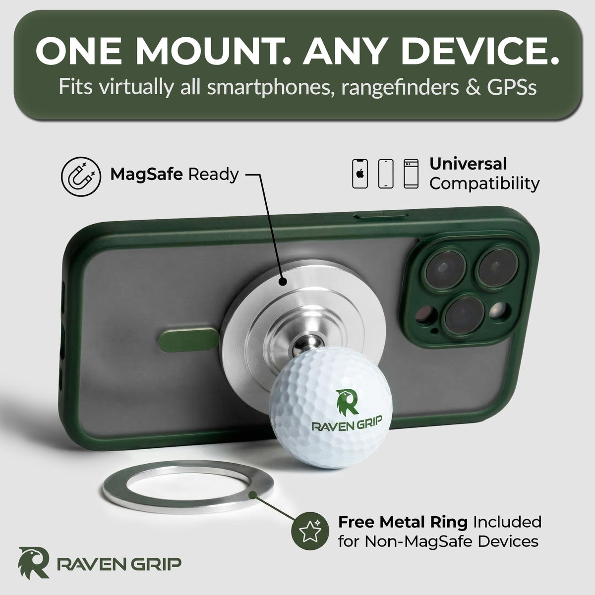 Raven Grip desk stand mode provides hands-free viewing and calls.