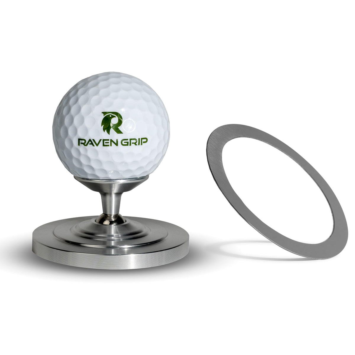Raven Grip MagSafe-compatible holder attaches easily for quick access during rounds.