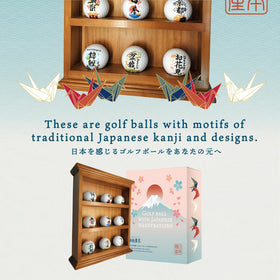 RB東京 golfball featuring samurai and ninja art enhances display shelves