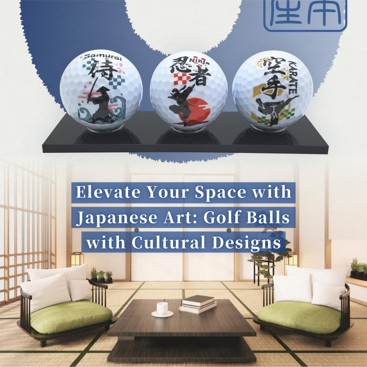 RB東京 kanji ninja golf ball perfect for display and collectors
