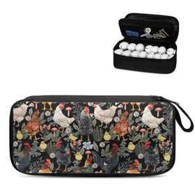Rchsomd chicken flower mushroom print golf valuables pouch protects essentials on the course