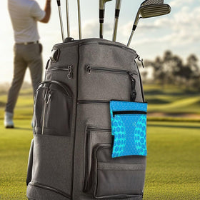 Rchsomd tee bag pouch with two pockets for quick access.