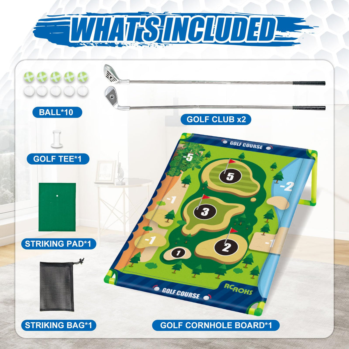 RCROKS gift-ready golf set ideal for birthdays and holidays.