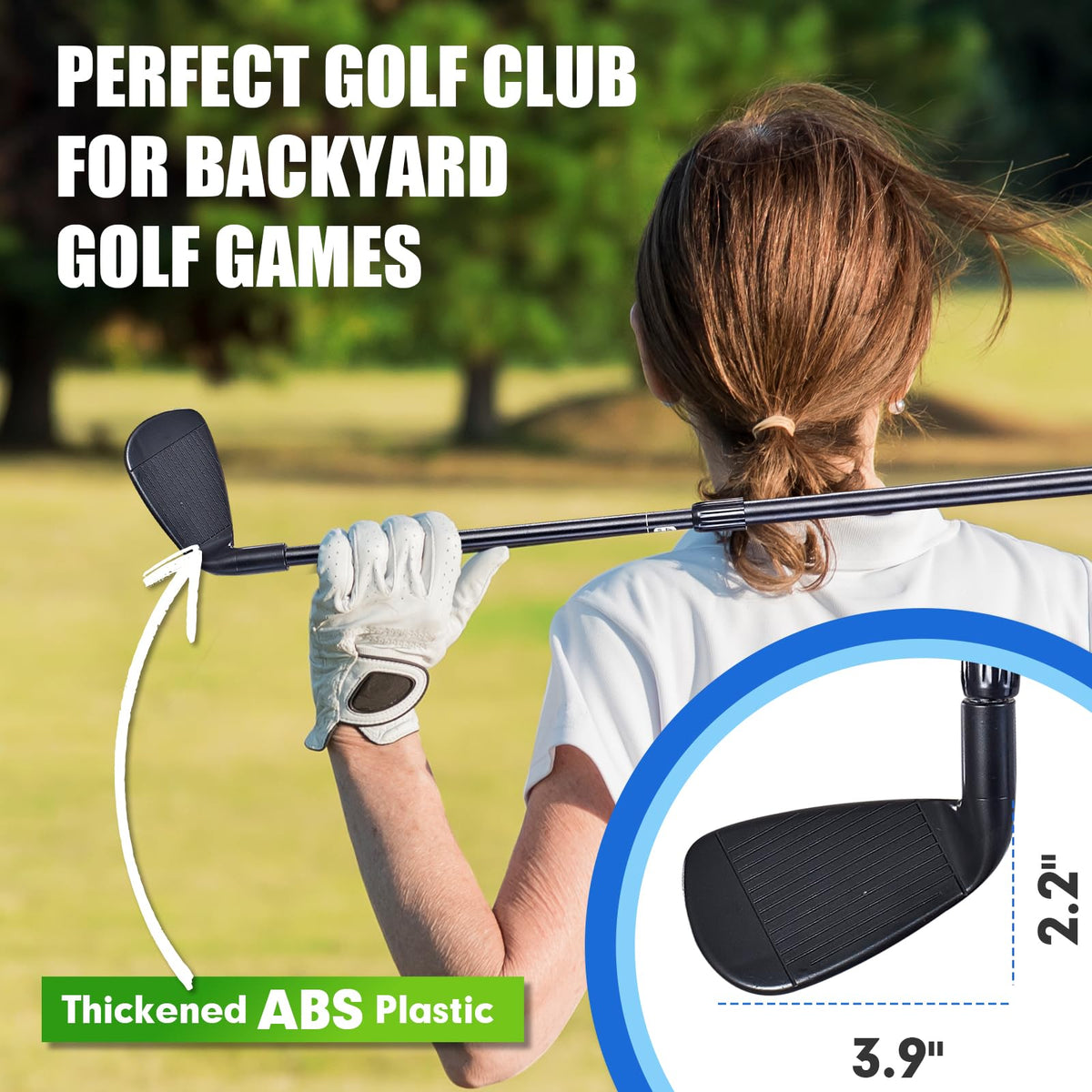 RCROKS portable club fits into golf bags for easy travel.