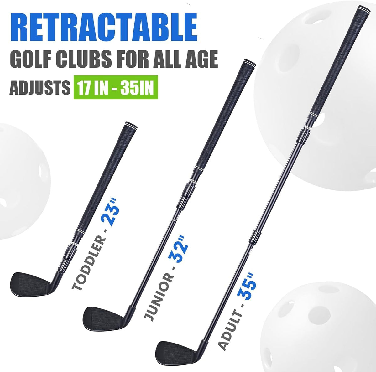 RCROKS collapsible club folded compact for travel and storage