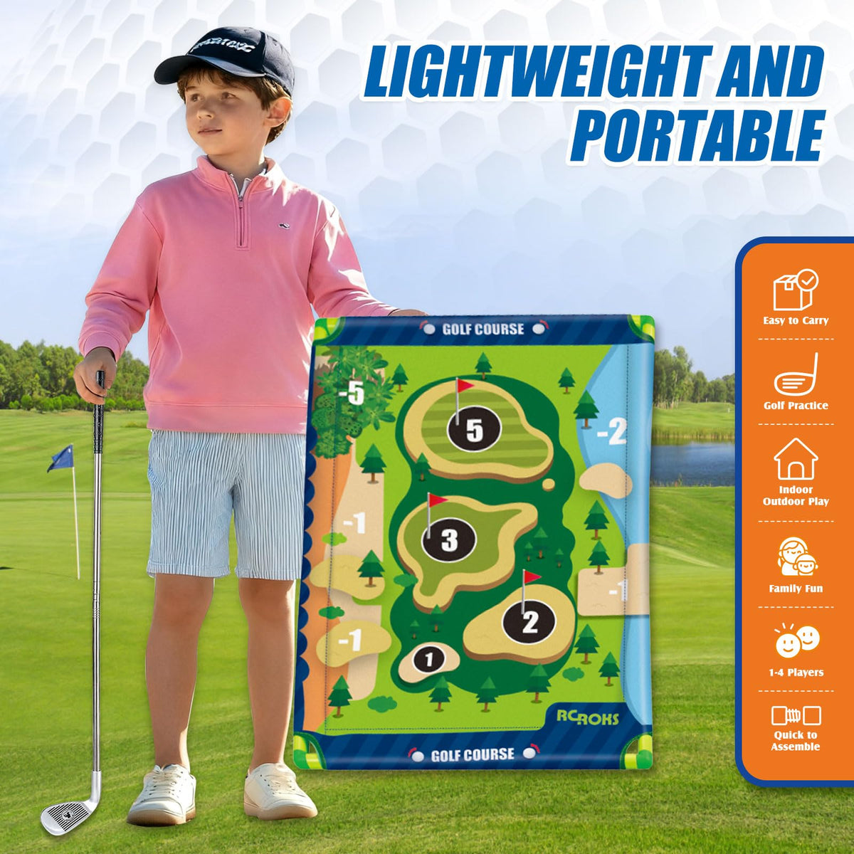 RCROKS compact game folds for quick setup anywhere.