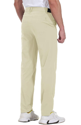Front pockets and back zip pocket of Rdruko pants for secure storage.