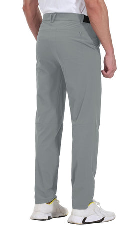 Rdruko golf pants zip fly and button closure ensuring reliable, easy adjustments.
