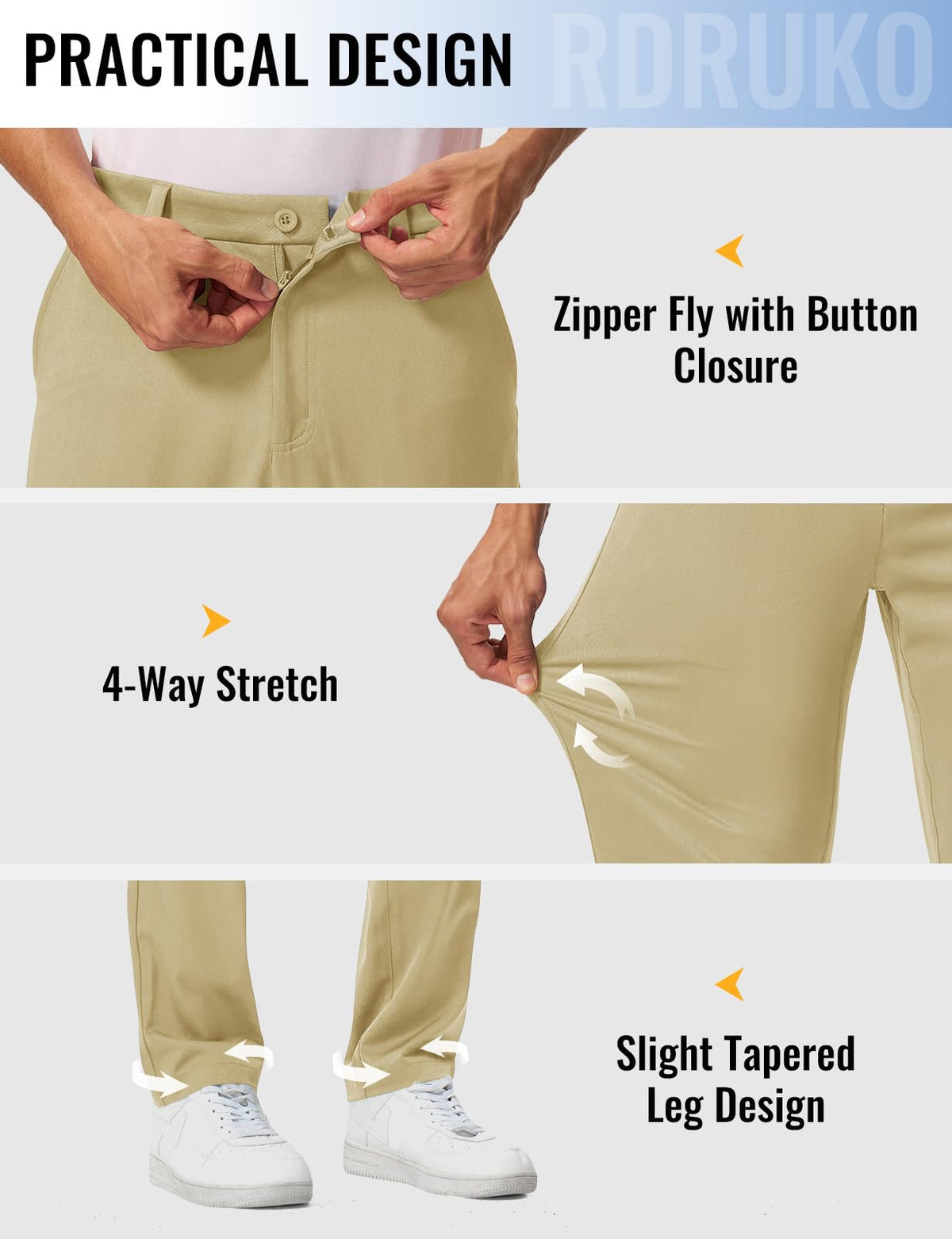 Rdruko pants displayed in 32-inch inseam for versatile length.