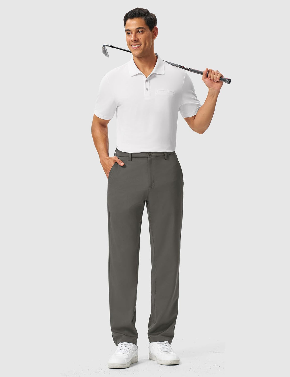 Rdruko dark grey golf pants look stylish on course and off