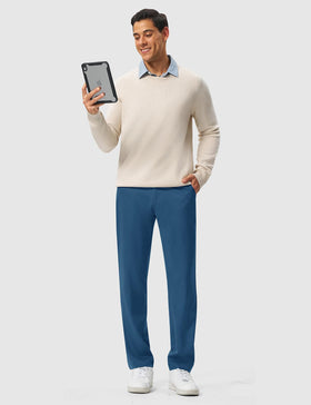 Rdruko denim blue golf pants versatile for course or office wear