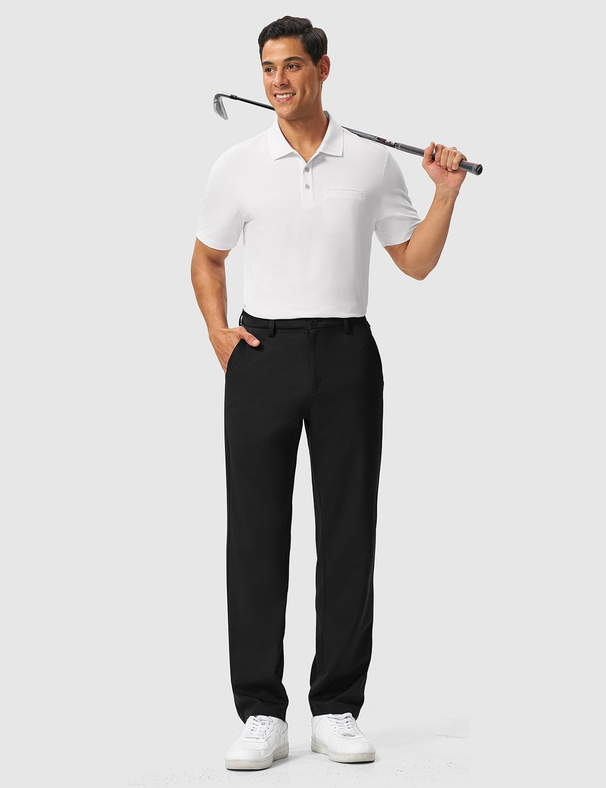 Rdruko golf pants in black highlight versatile, on-course and office-ready styling