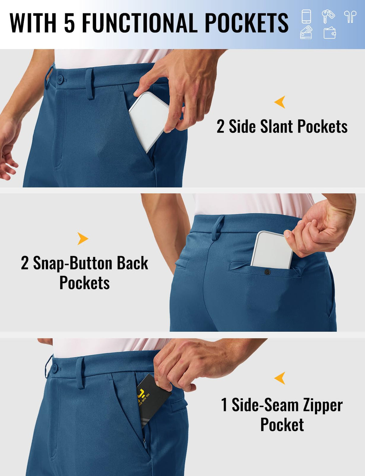 Rdruko pants waist with belt loops for secure, adjustable fit