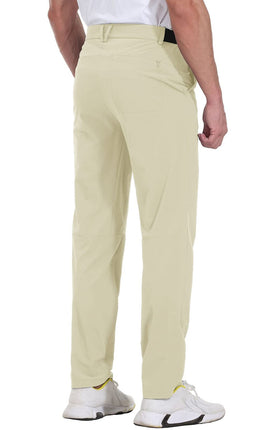 Rdruko pants featuring zip fly and elastic waistband for secure, comfortable fit.