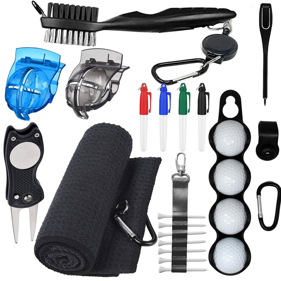 RE GOODS Golf Accessories Kit contents for on-course versatility and convenience.