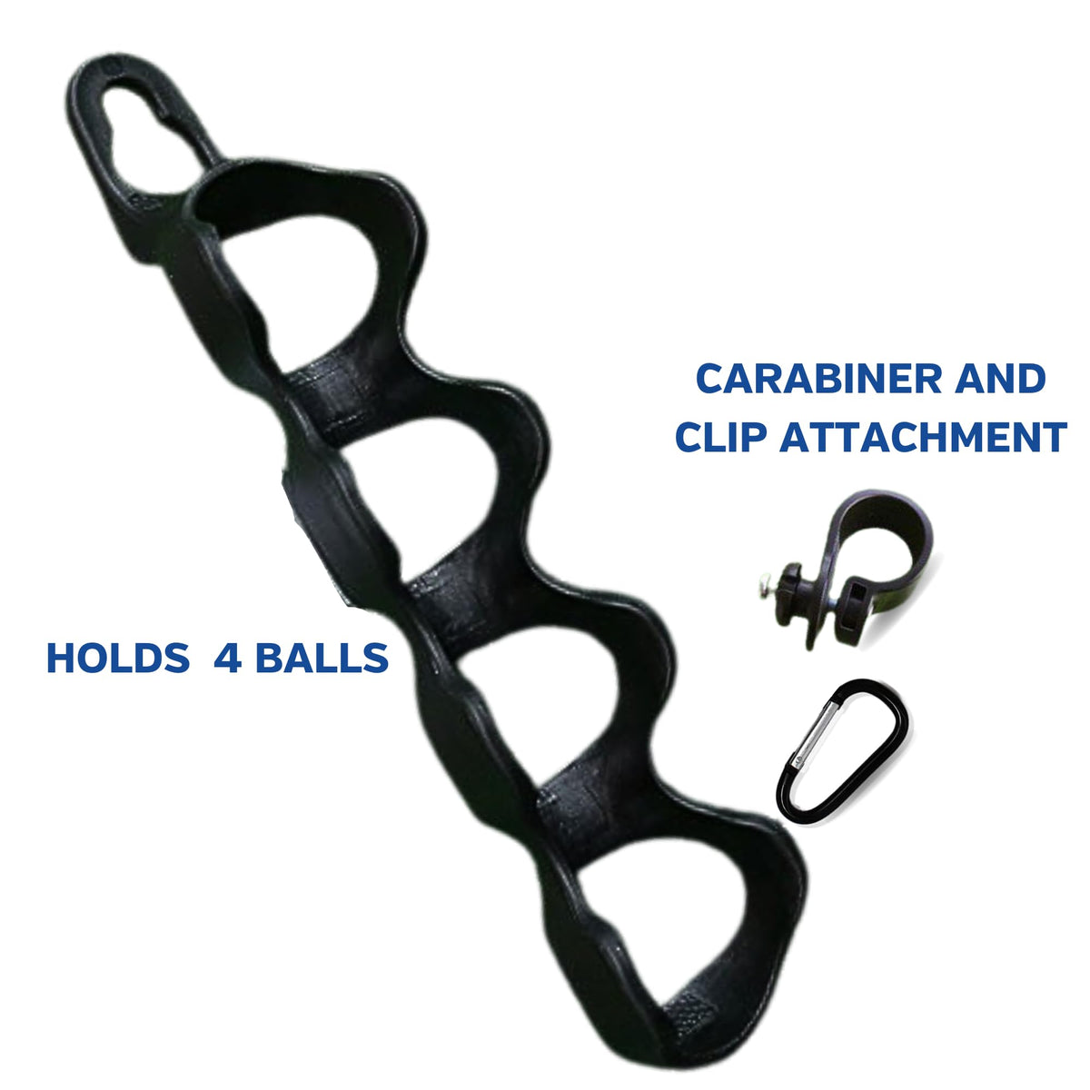 RE GOODS Golf Ball Holder on cart for quick retrieval.