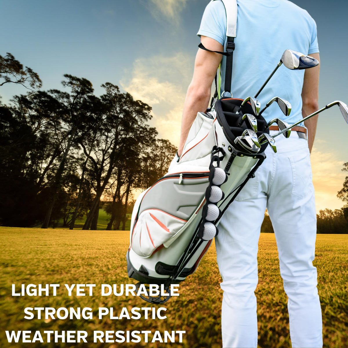 RE GOODS Golf Ball Holder is lightweight and durable for any round.