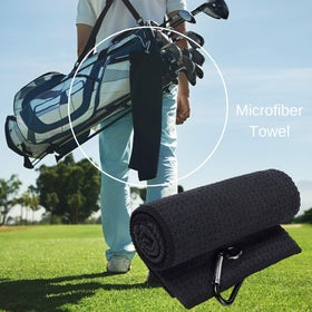RE GOODS golf ball holder securely stores four balls during play.
