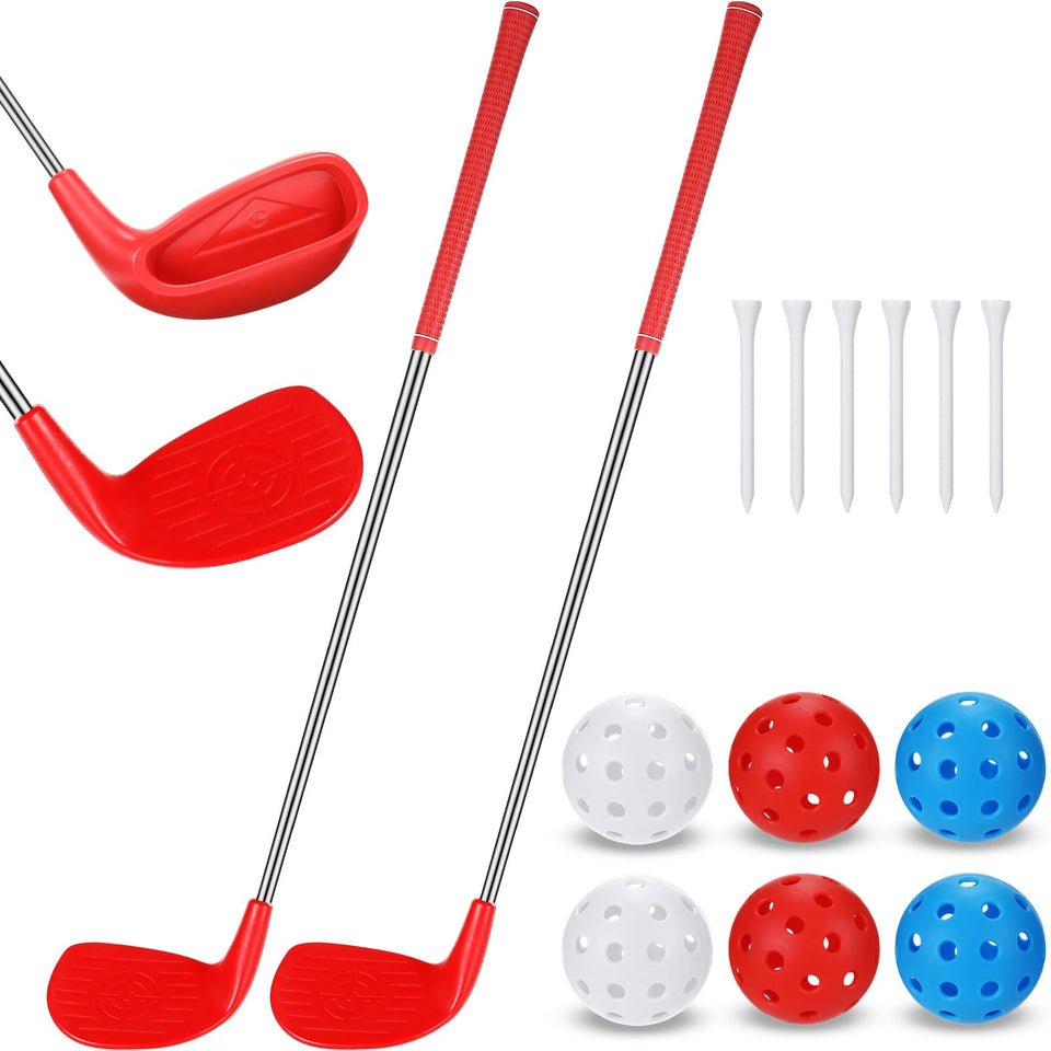 Realspring backyard golf club with oversized head for accurate shots