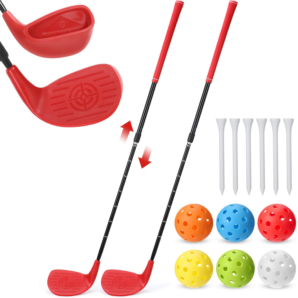 Realspring backyard golf club set with extended length for versatile players.