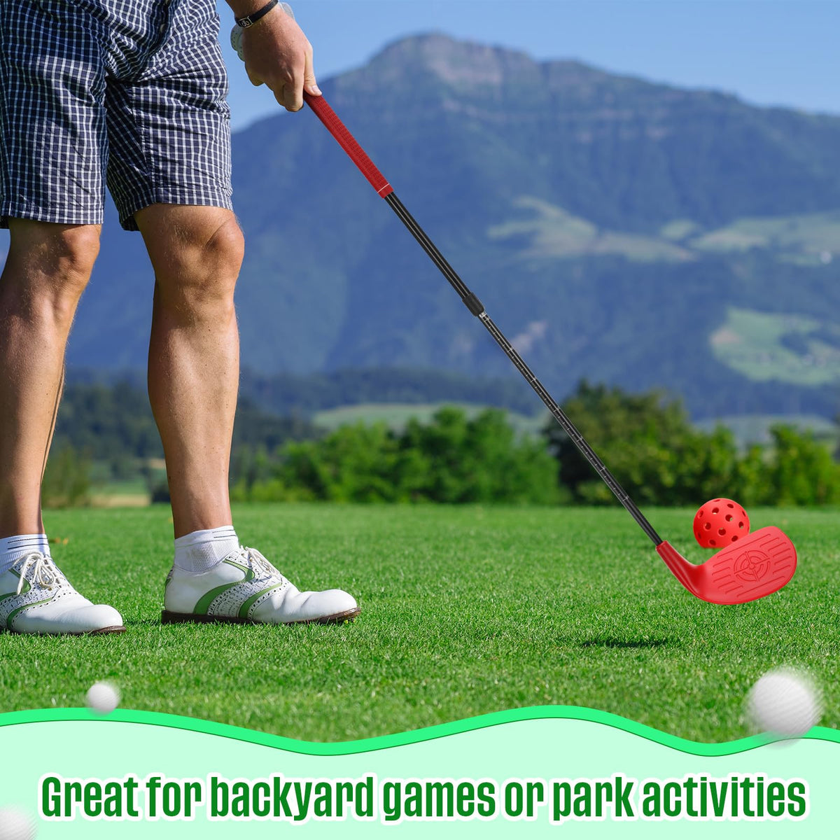 Realspring backyard golf practice for family fun.