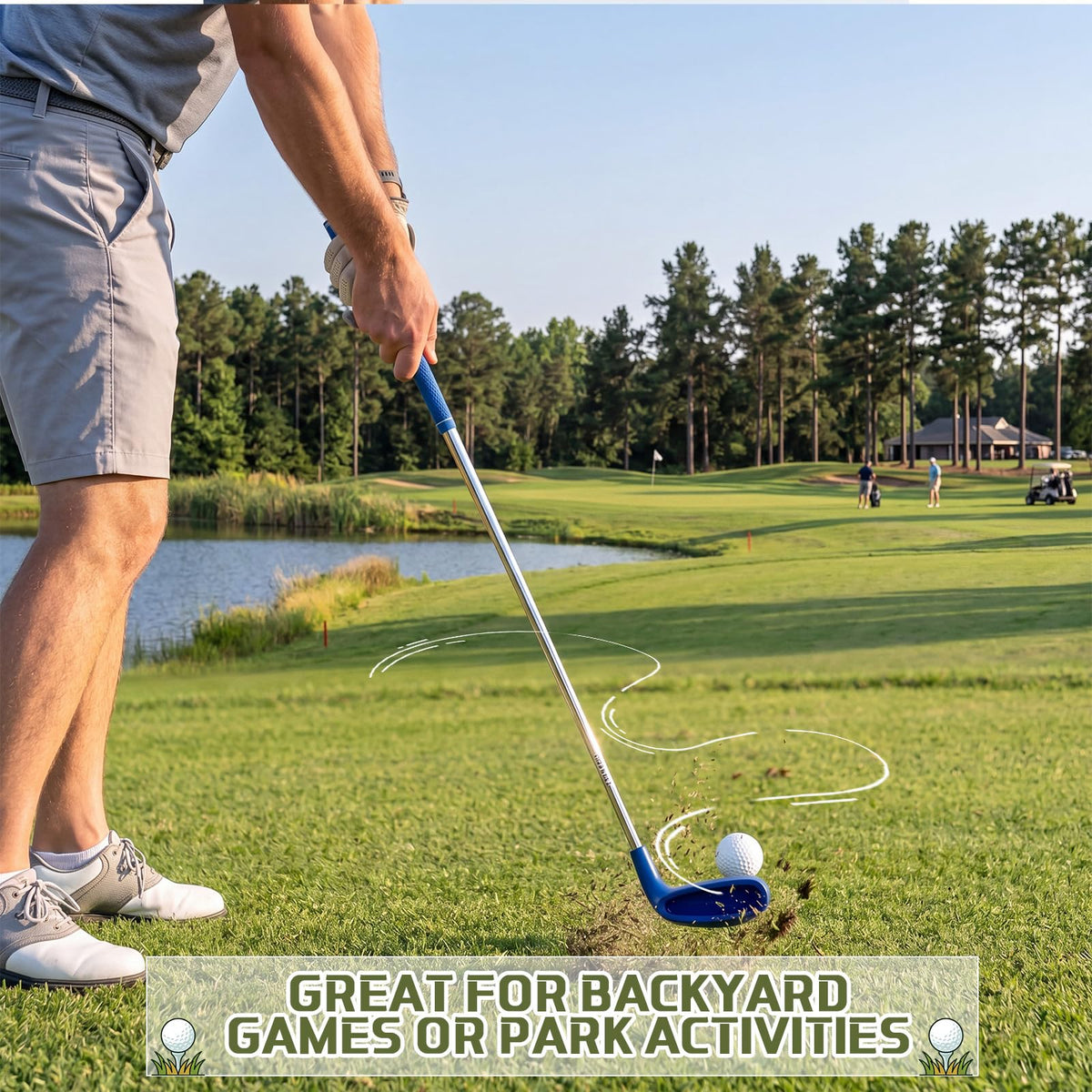 Realspring 12-club backyard set designed for family fun and home training.