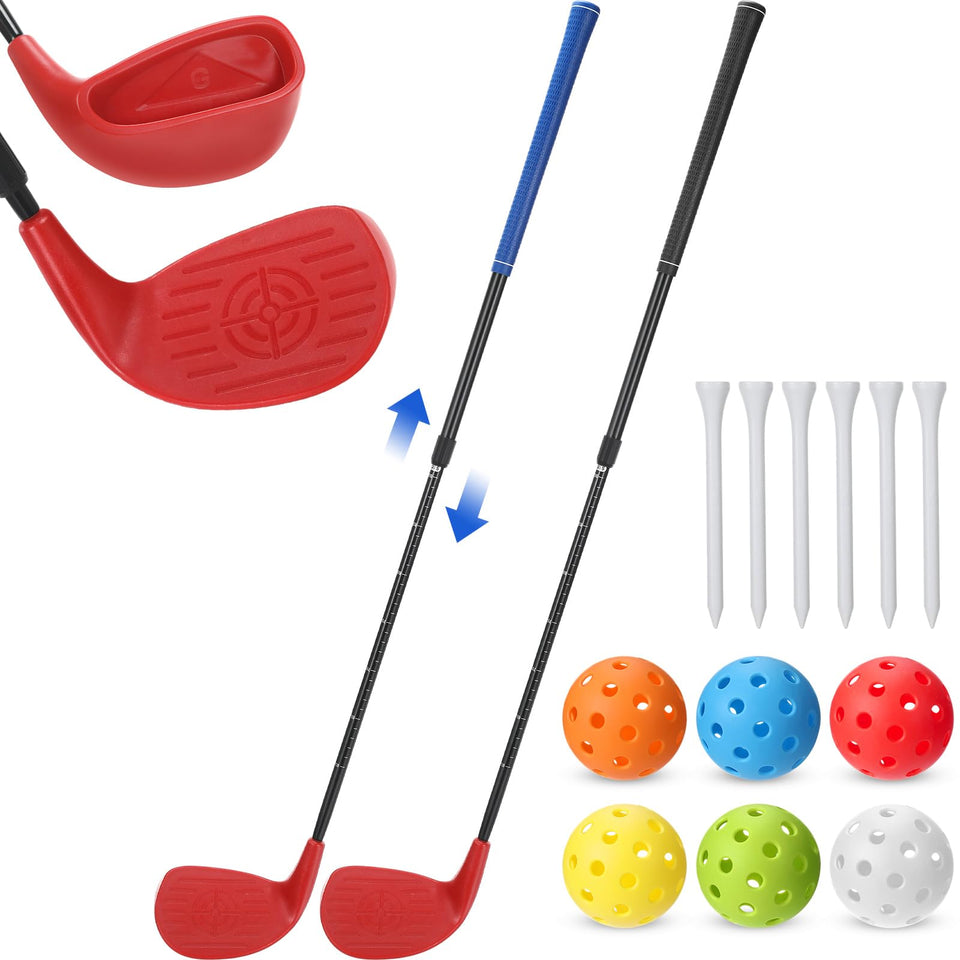 Realspring backyard golf set adjustable length for versatile practice