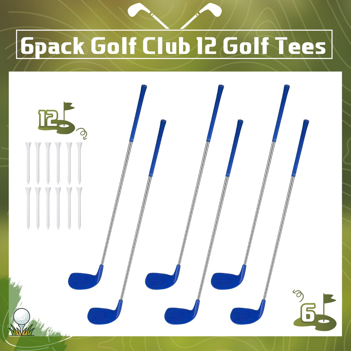 Realspring 36-inch shaft golf set with a rubber grip for comfortable handling.