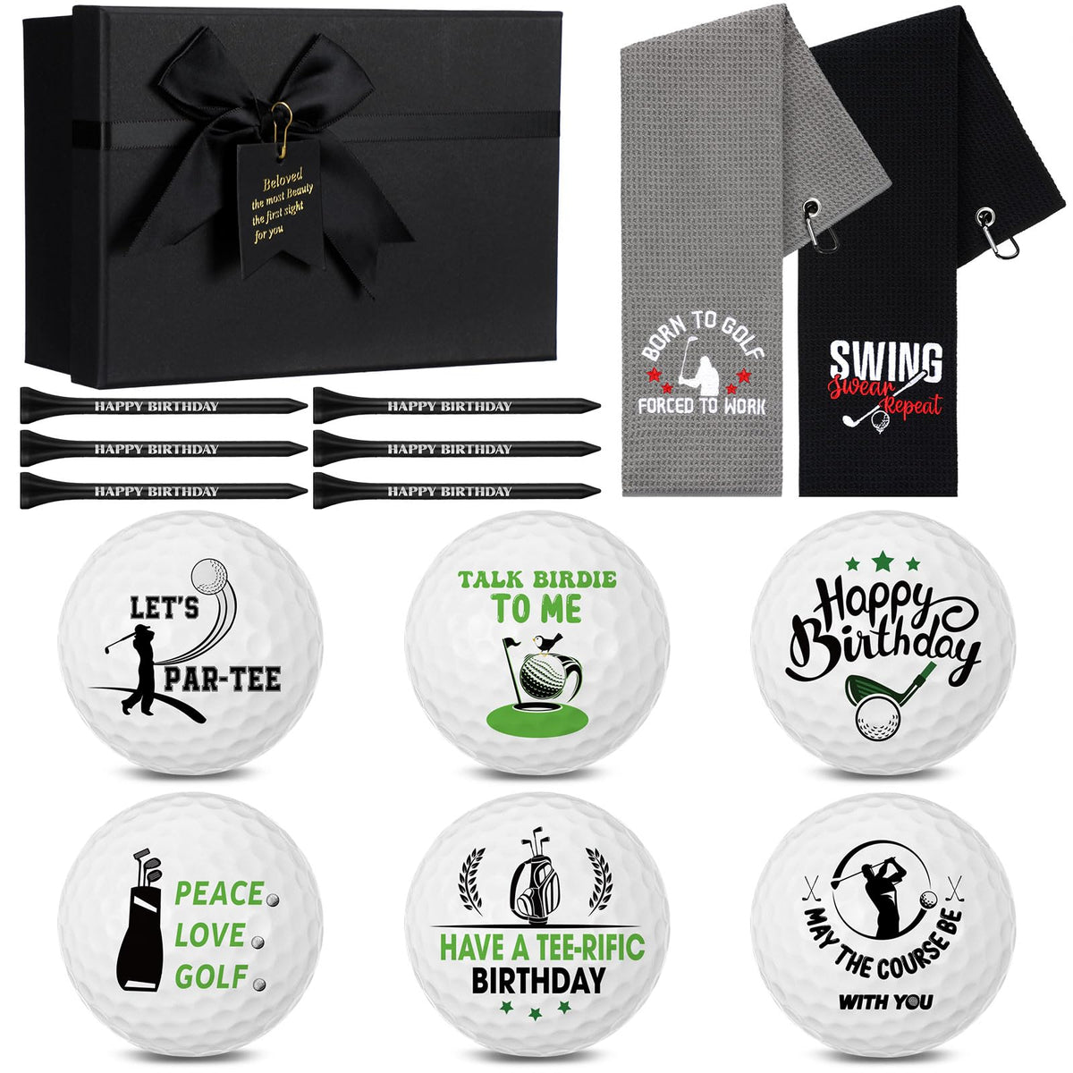 RealSpring birthday golf balls with playful designs for memorable rounds
