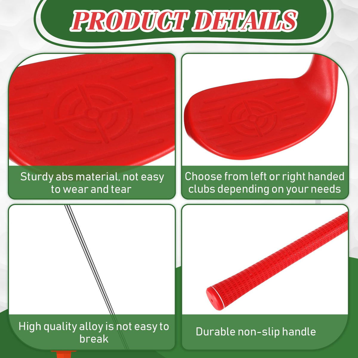 Realspring durable metal shaft club with non-slip grip for comfortable training.
