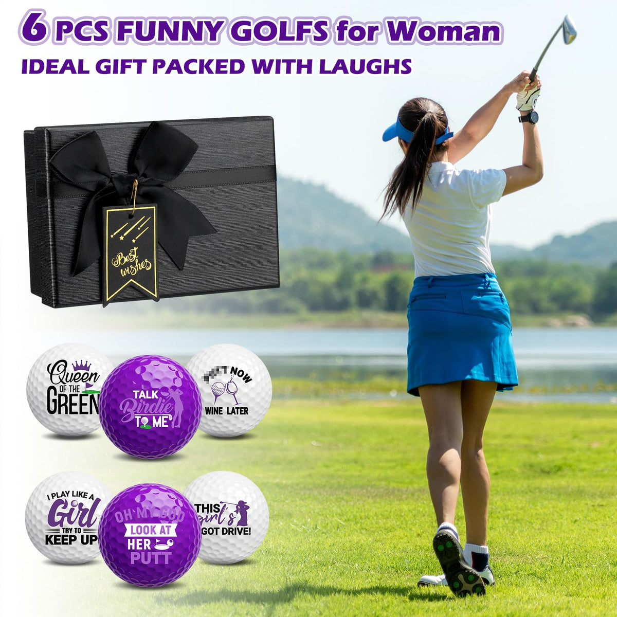 Realspring gift box presents a complete golf set.