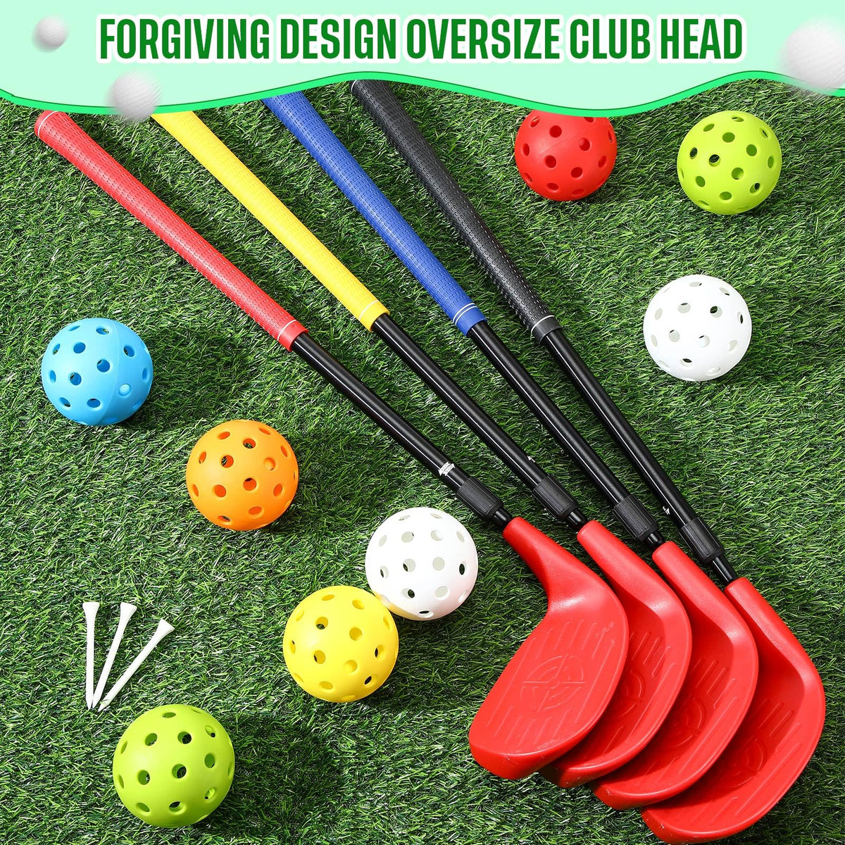 Realspring golf club with non-slip grip for secure handling