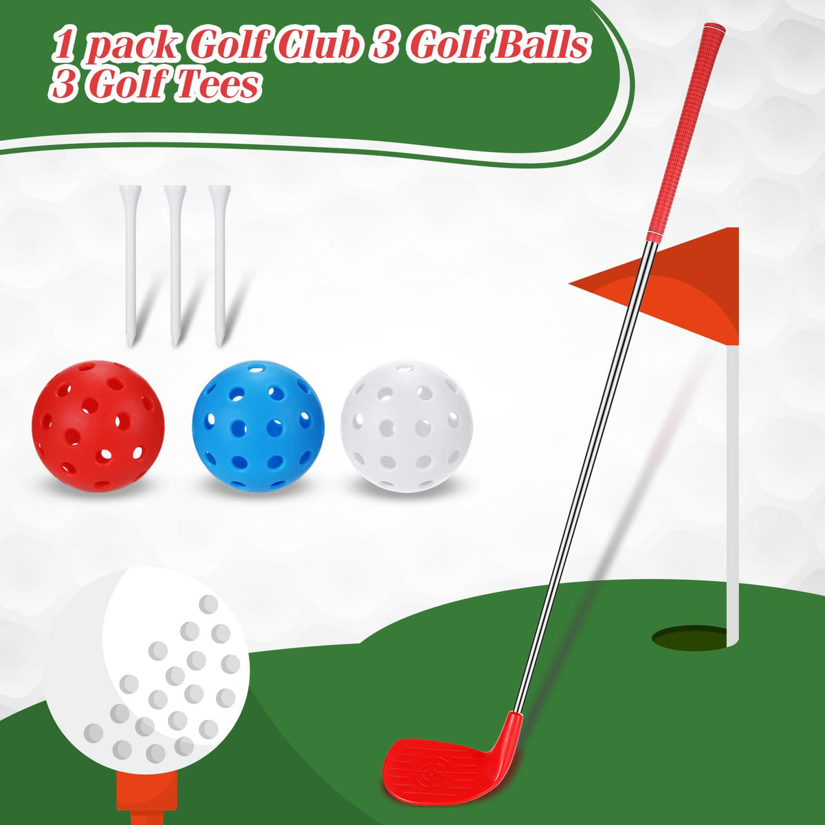Realspring 33-inch shaft enhances stability for confident indoor or outdoor chipping.