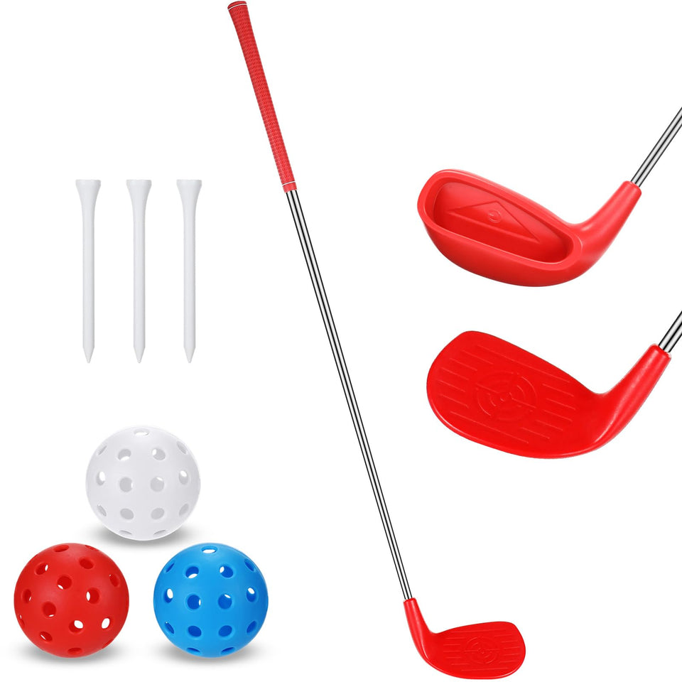 Realspring golf game set with oversized head for easier aiming and control