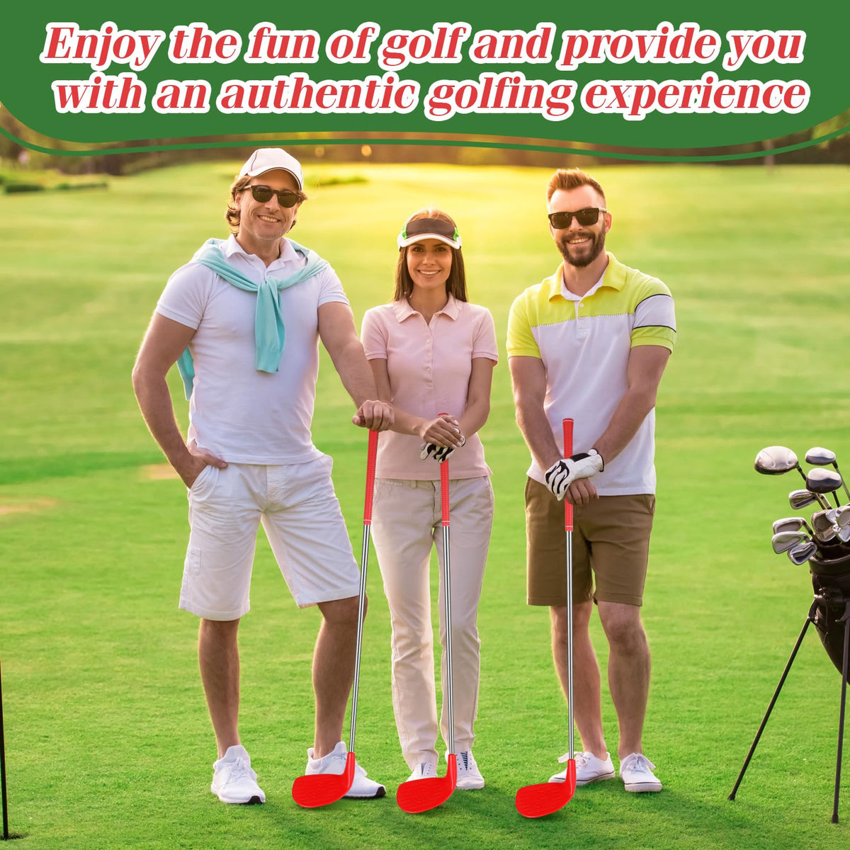 Realspring six golf tees for practice setups