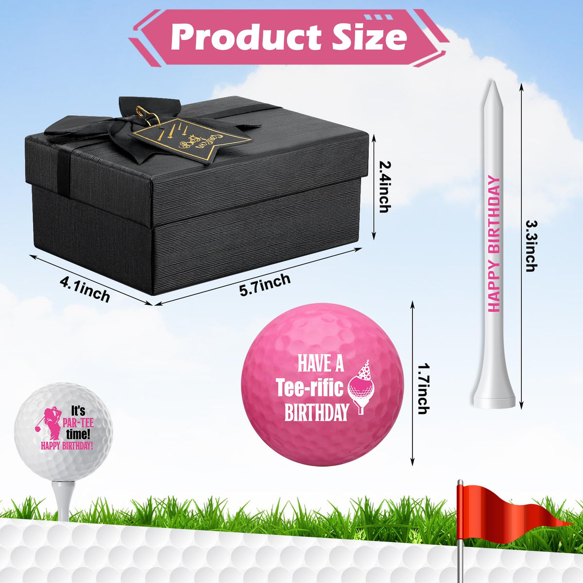 RealSpring golf tees included for easy gifting and on-course use.