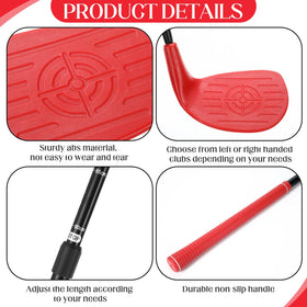 Plastic practice balls and tees for safe indoor or outdoor use