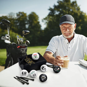 Realspring tee-rific birthday ball features humorous text for fun on the course