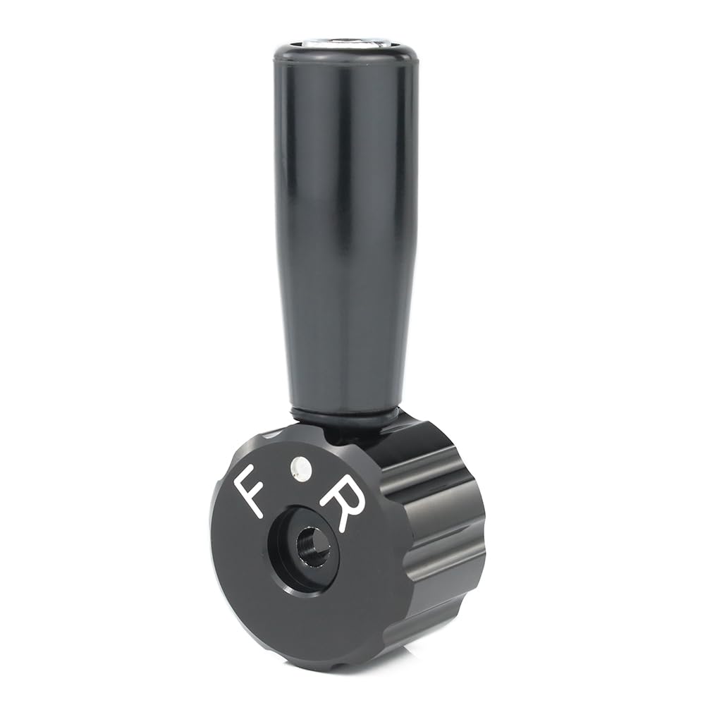 REARACE shift lever for EZ-GO TXT – front view shows sleek black finish and ergonomic grip.