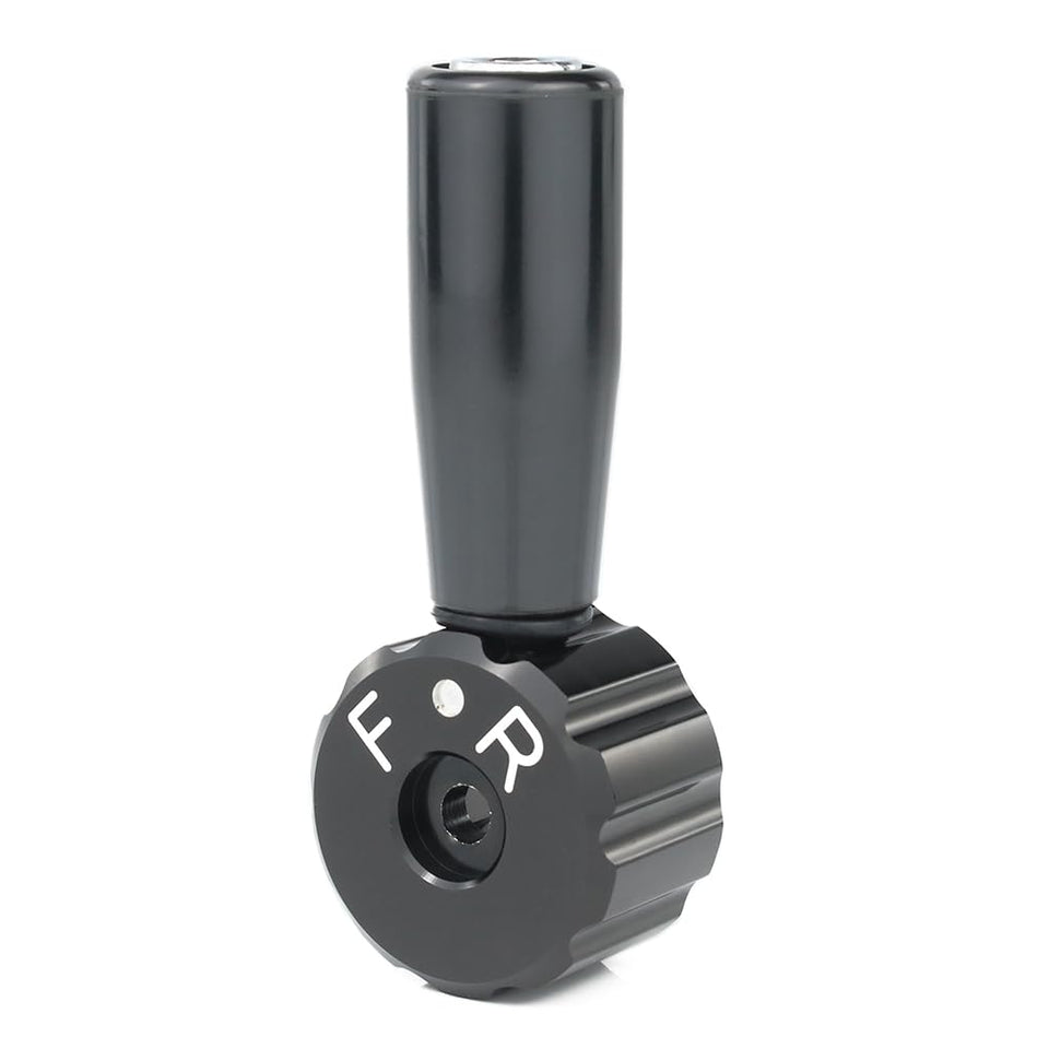 REARACE shift lever for EZ-GO TXT – front view shows sleek black finish and ergonomic grip.