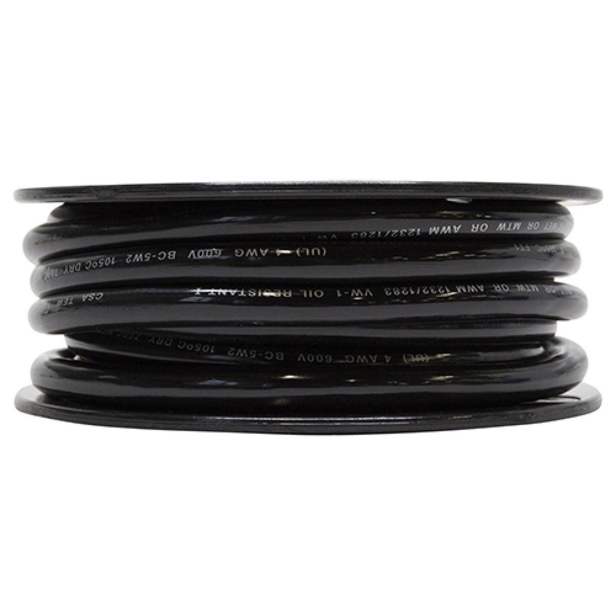 Red Hawk 4-gauge battery cable highlights high strand count for better conductivity.