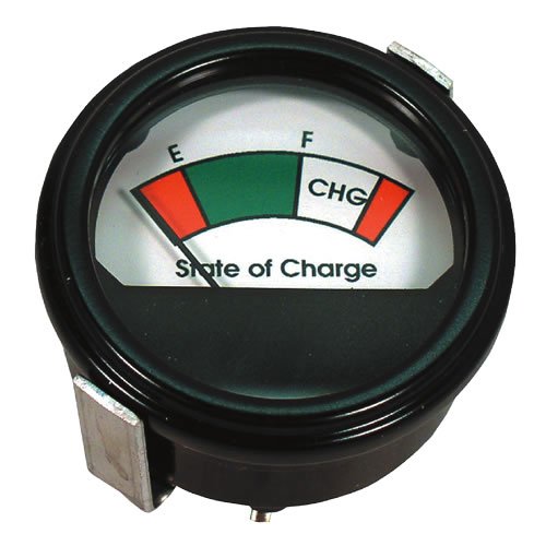 Red Hawk 48V golf cart indicator meter shows battery charge level for easy planning.