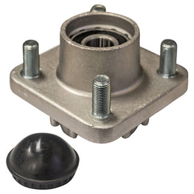 Red Hawk AXL-0014 wheel hub front view showing durable aluminum build for golf carts